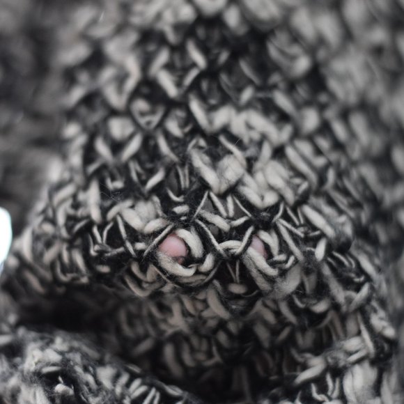 Slouchy Oversized Knit Grey LF Sweater Back Zipper - Picture 3 of 7